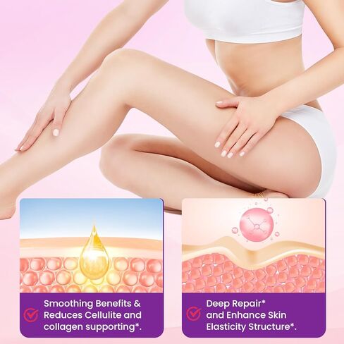 Anti Cellulite Supplement, SODuline™ Sculpting Capsules with French Melon SOD & Phyto Beadlets, Cellulite Reduces, Cellulite Remover for Legs, Skin Smoothing & Thighs, Collagen Supplements, 60 Caps in Saudi Arabia