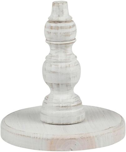 Glory Haus Neutral Wood Stand for Toppers - Rustic Wooden Display Stand for Toppers, 5.5" x 7.5", Round Stand Base Home Decor for Indoors or Outdoors, Farmhouse Decorations for Home in Saudi Arabia