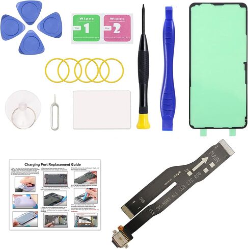 for Galaxy S8 USB Charging Board Port Replacement, Type C Dock Board Connector for Samsung S8 SM-G950U/U1/W/V with Tools & Instruction in Kuwait