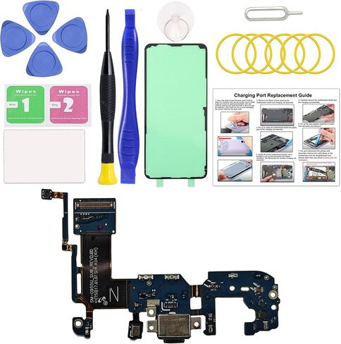 for Galaxy S8 USB Charging Board Port Replacement, Type C Dock Board Connector for Samsung S8 SM-G950U/U1/W/V with Tools & Instruction in Kuwait
