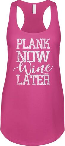 Plank Now Wine Later Ladies Tank in Saudi Arabia