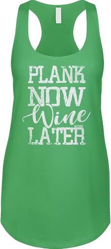 Plank Now Wine Later Ladies Tank in Saudi Arabia