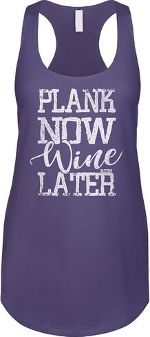 Plank Now Wine Later Ladies Tank in Saudi Arabia