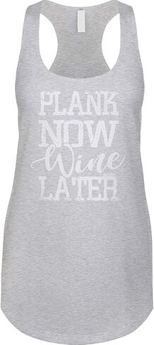 Plank Now Wine Later Ladies Tank in Saudi Arabia