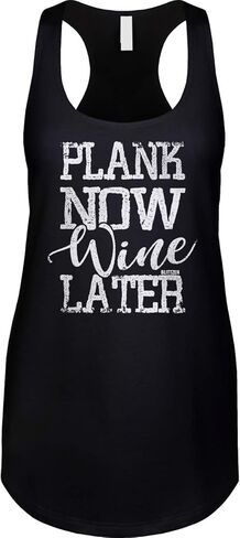 Plank Now Wine Later Ladies Tank in Saudi Arabia