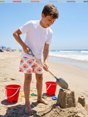BRISIRA Boys Swim Trunks with Compression Liner Bathing Suit Kids Anti-Chafe Quick Dry Swimsuit Swim Shorts Youth Teens 5-16Y in Saudi Arabia