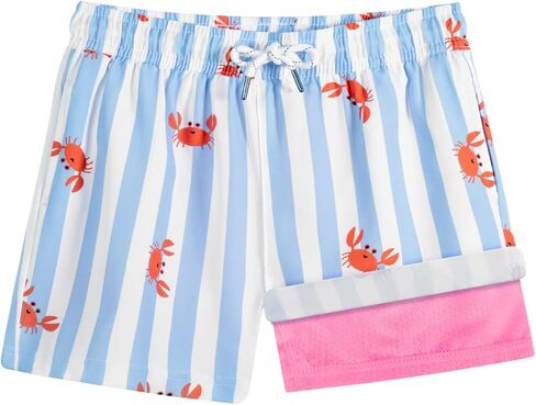 BRISIRA Boys Swim Trunks with Compression Liner Bathing Suit Kids Anti-Chafe Quick Dry Swimsuit Swim Shorts Youth Teens 5-16Y in Saudi Arabia