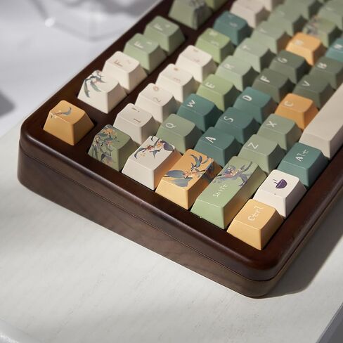 152 Keys Custom PBT Dye Sub Keycaps Cherry Profile Blue Rose Keycap Set Fit for 61/64/75/84/Alice Mechanical Keyboard Cherry Mx Switches in Kuwait