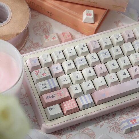 152 Keys Custom PBT Dye Sub Keycaps Cherry Profile Blue Rose Keycap Set Fit for 61/64/75/84/Alice Mechanical Keyboard Cherry Mx Switches in Kuwait