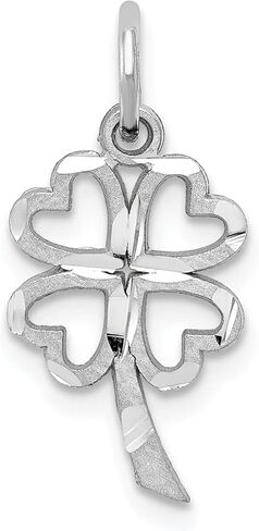 10K White Gold 4 Leaf Clover Charm Good Luck Lucky in Saudi Arabia