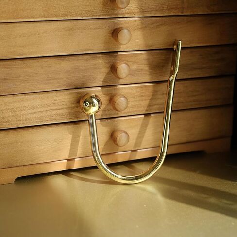 Curtain Tie Backs Hooks, 2 Pcs Metal Curtain Holdbacks, Retro U-Shaped Wall Mounted Curtain Tieback Decorative Drapery Holder with Screws for Bedroom Fixed Curtain or Hanging Items in Saudi Arabia