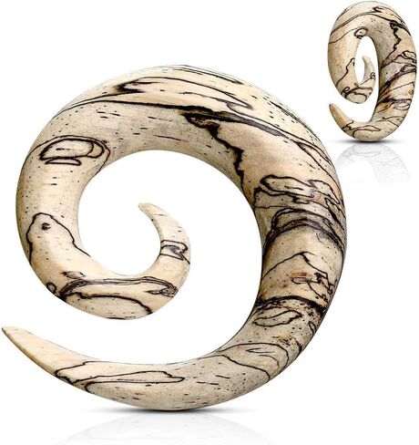 Organic Wood Spiral Tapers Spalted Tamarin Wood in Saudi Arabia