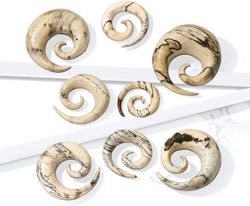 Organic Wood Spiral Tapers Spalted Tamarin Wood in Saudi Arabia