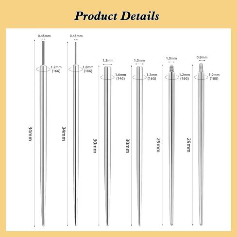 Piercing Ball Grabber Tool Kit for Jewelry Changes Piercing Taper Insertion Tools 14G 16G 18G Stainless Steel Flat Back Earrings Applicator Tool Threadless Body Insertion Pins for Ear Nose Lip in Saudi Arabia