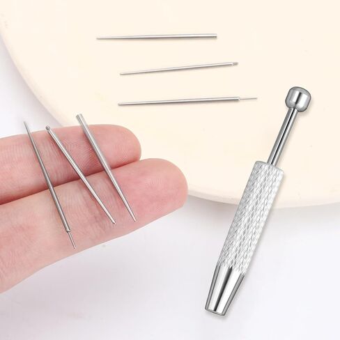 Piercing Ball Grabber Tool Kit for Jewelry Changes Piercing Taper Insertion Tools 14G 16G 18G Stainless Steel Flat Back Earrings Applicator Tool Threadless Body Insertion Pins for Ear Nose Lip in Saudi Arabia