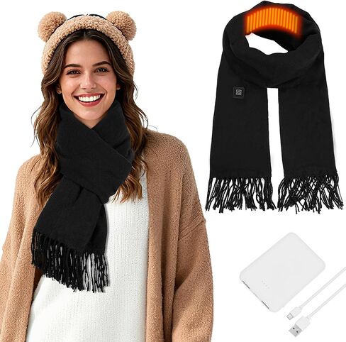Heated Scarf For Women Men Usb Rechargeable Heated Scarf Portable & Adjustable Neck Warmer in Saudi Arabia
