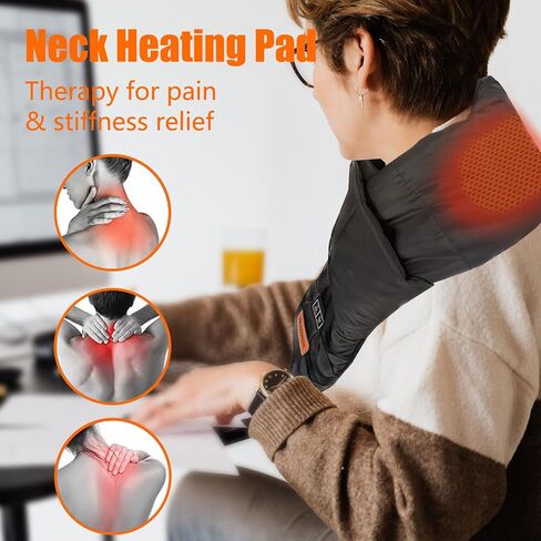 IC ICLOVER Heated Scarf, with Rechargeable 5000mAh Power Bank, Electric Heating Scarf, Quick Heat Neck Warmer Wrap for Women in Saudi Arabia