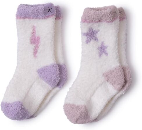 Barefoot Dreams® Brushed CozyChic® Toddler Space Adventure Sock Set, Dusty Rose Multi, One Size in Saudi Arabia