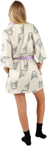Bioworld Juniors Kuromi Sleepwear Set: Robe, Cami, and Sleep Shorts in Saudi Arabia