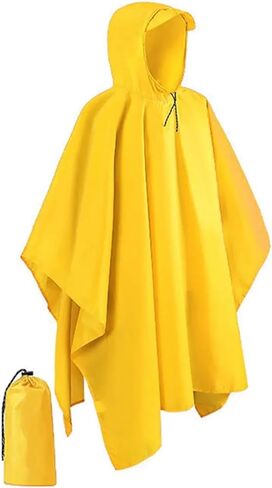 Rain Poncho Waterproof Hooded Rain Poncho with Pocket Waterproof Lightweight Coat Unisex Raincoat for Men Women(Color 2) in Saudi Arabia