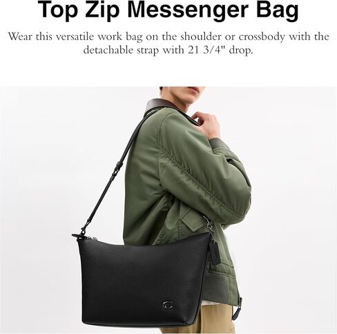 COACH mens Top Zip Messenger Bag in Saudi Arabia