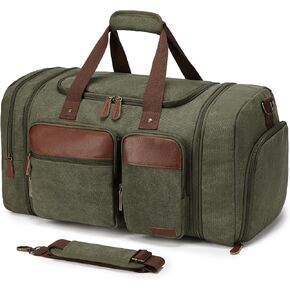 Canvas Duffle Bag for Travel 50L Expandable Travel Duffel Bags for Men Women Overnight Weekend Gym Bag with Shoes Compartment - Dark Grey in Kuwait