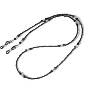 سلاسل نظارات سوداء مطرزة، حزام حامل النظارات الشمسية الأنيق للنساء، حزام نظارات العين حول الرقبة نظارات الحبل in Kuwait