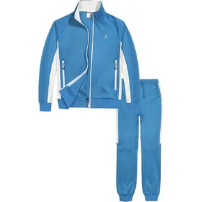 Little Donkey Andy Girls Jogger 2 Piece Outfits Sweatsuit Zip Up Sweatshirt and Sweatpant Tracksuit Athletic Sets in Saudi Arabia