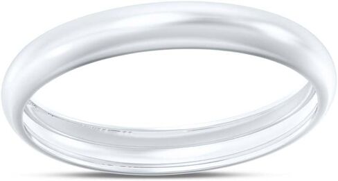 خواتم زفاف من الذهب عيار 10 قيراط للرجال والنساء - 3 مم 4 مم 5 مم 6 مم عصابات ذهبية عادية - الذهب الأصفر والأبيض - خواتم كلاسيكية مريحة للجنسين in Kuwait