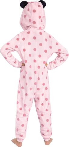 Disney Minnie Mouse Onesie, Girls Onesie With Minnie Mouse Ears And Bow, Fleece Girls Pajamas in Kuwait