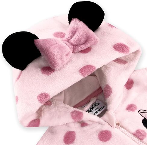 Disney Minnie Mouse Onesie, Girls Onesie With Minnie Mouse Ears And Bow, Fleece Girls Pajamas in Kuwait