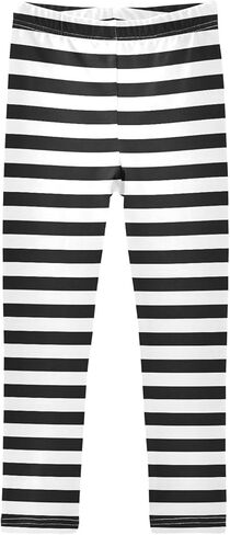 Girls Striped Leggings for Kids Colorful Printed Long Pant Bottoms Stretch and Soft in Saudi Arabia