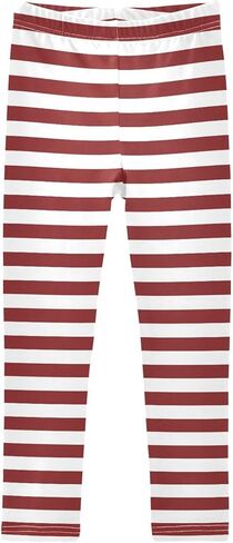 Girls Striped Leggings for Kids Colorful Printed Long Pant Bottoms Stretch and Soft in Saudi Arabia
