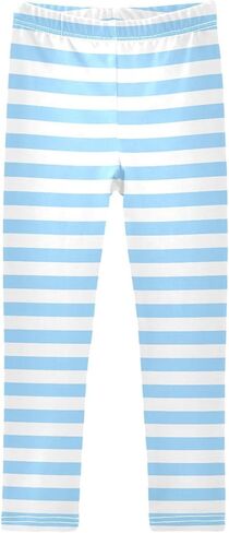 Girls Striped Leggings for Kids Colorful Printed Long Pant Bottoms Stretch and Soft in Saudi Arabia