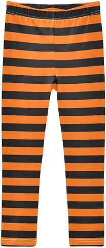 Girls Striped Leggings for Kids Colorful Printed Long Pant Bottoms Stretch and Soft in Saudi Arabia