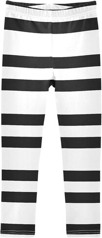 Girls Striped Leggings for Kids Colorful Printed Long Pant Bottoms Stretch and Soft in Saudi Arabia