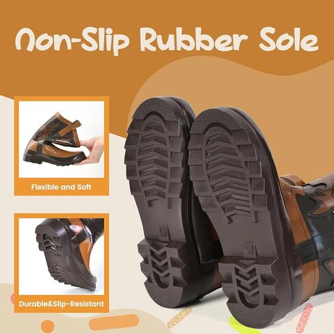 Furuian Western Kids Rain Boots for Boys and Girls Children Waterproof Shoes Cowboy Boots Toddler Rain Boots Water Boots in Saudi Arabia