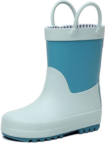 RAINANGEL Toddler Rain Boots with Easy-On Handles, Waterproof, Premium Natural Rubber, Lightweight, Flexible with Traction for Kids in Saudi Arabia