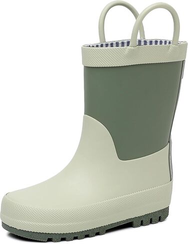 RAINANGEL Toddler Rain Boots with Easy-On Handles, Waterproof, Premium Natural Rubber, Lightweight, Flexible with Traction for Kids in Saudi Arabia