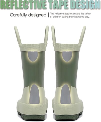 RAINANGEL Toddler Rain Boots with Easy-On Handles, Waterproof, Premium Natural Rubber, Lightweight, Flexible with Traction for Kids in Saudi Arabia