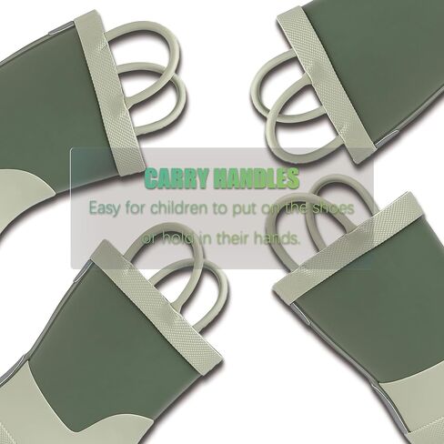 RAINANGEL Toddler Rain Boots with Easy-On Handles, Waterproof, Premium Natural Rubber, Lightweight, Flexible with Traction for Kids in Saudi Arabia
