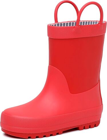 RAINANGEL Toddler Rain Boots with Easy-On Handles, Waterproof, Premium Natural Rubber, Lightweight, Flexible with Traction for Kids in Saudi Arabia