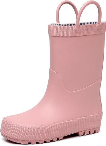 RAINANGEL Toddler Rain Boots with Easy-On Handles, Waterproof, Premium Natural Rubber, Lightweight, Flexible with Traction for Kids in Saudi Arabia