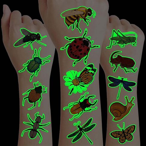96PCS Bug Temporary Tattoos Pre Cut – Cute Bug Stickers for Kids Toddlers, Ladybug Caterpillar Theme Birthday Party Favors, Spring Summer Decorations, Gifts, Classroom School Prizes (Normal) in Kuwait