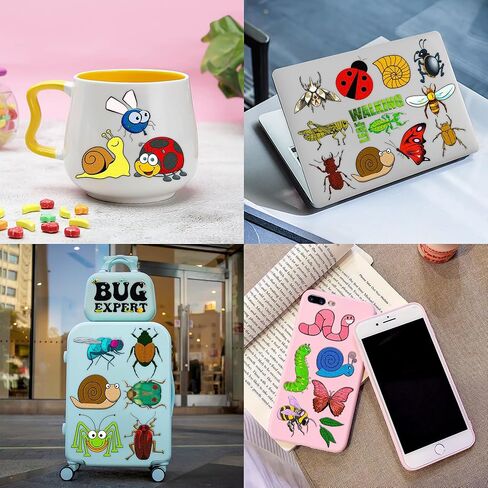 96PCS Bug Temporary Tattoos Pre Cut – Cute Bug Stickers for Kids Toddlers, Ladybug Caterpillar Theme Birthday Party Favors, Spring Summer Decorations, Gifts, Classroom School Prizes (Normal) in Kuwait