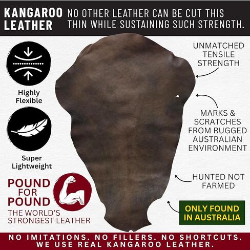 1034 Kangaroo - Australian Kangaroo Leather Cowboy Hat - Foldable, Ultra Light, Durable, Water Resistant in Kuwait