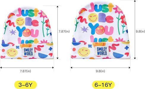 قبعة شتوية للأطفال من SMILEYWORLD للأولاد والبنات من عمر 3 إلى 16 عامًا، قبعة شتوية مبطنة بالصوف، قبعة محبوكة قابلة للتمدد للأطفال والشباب، باللون الأبيض in Kuwait