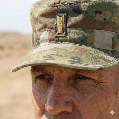 Army Patrol Cap OCP with Sew On Rank and Name Tape USGI in Saudi Arabia