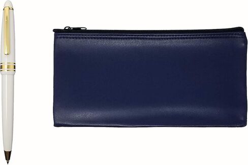 Impecgear Security Bank Deposit Bag/Utility Zipper Coin Bank Bag, 11 X 5.5 Inches, each w/ (FREE CLICK-ACTION BALLPOINT PEN) (1 Navy + 1 Red (FREE PEN)) in Saudi Arabia