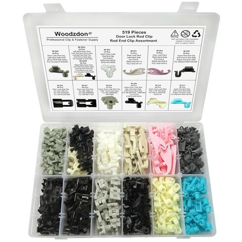 128 Pcs Door Lock Rod End Clip Tailgate Handle Rod Clip Door Lock Pawl Door Handle Rod End Retainer Assortment Fits 5/32" Rod for Chevrolet Silverado for GMC Sierra for GM Trucks C K Pickups in Saudi Arabia